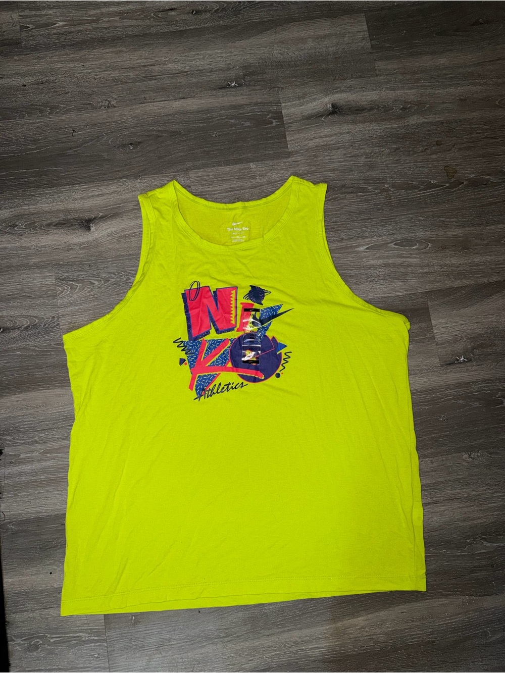 Nike Neon Yellow Men’s Graphic Athletic Tank